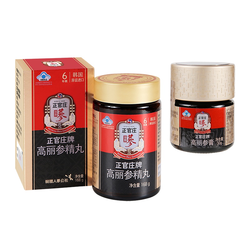 正官庄高丽参滋补组合 高丽参精丸168g+高丽参膏30g 食补人参制品 红参熟参(Korean Red Ginseng)