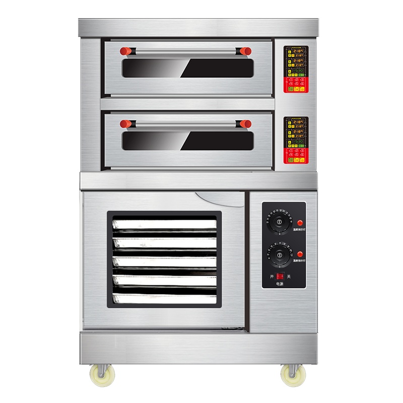 世麦（WORWHEAT）双层商用电烤箱组合发酵箱烘箱上烤下醒一体机蛋糕面包披萨焗炉私房烘焙大型二层四盘烤炉