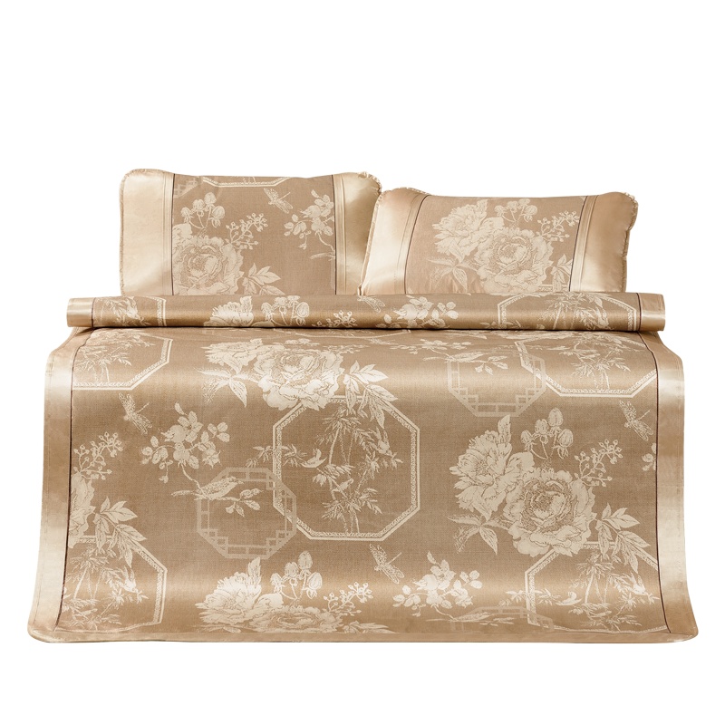 富安娜FUANNA冰丝席 提花凉席单人学生宿舍家用折叠空调软席夏天