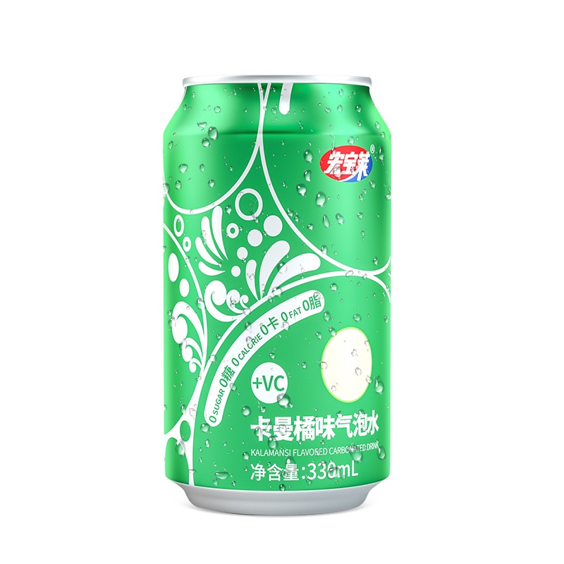 宏宝莱卡曼橘味气泡水 330ml*12罐装饮料