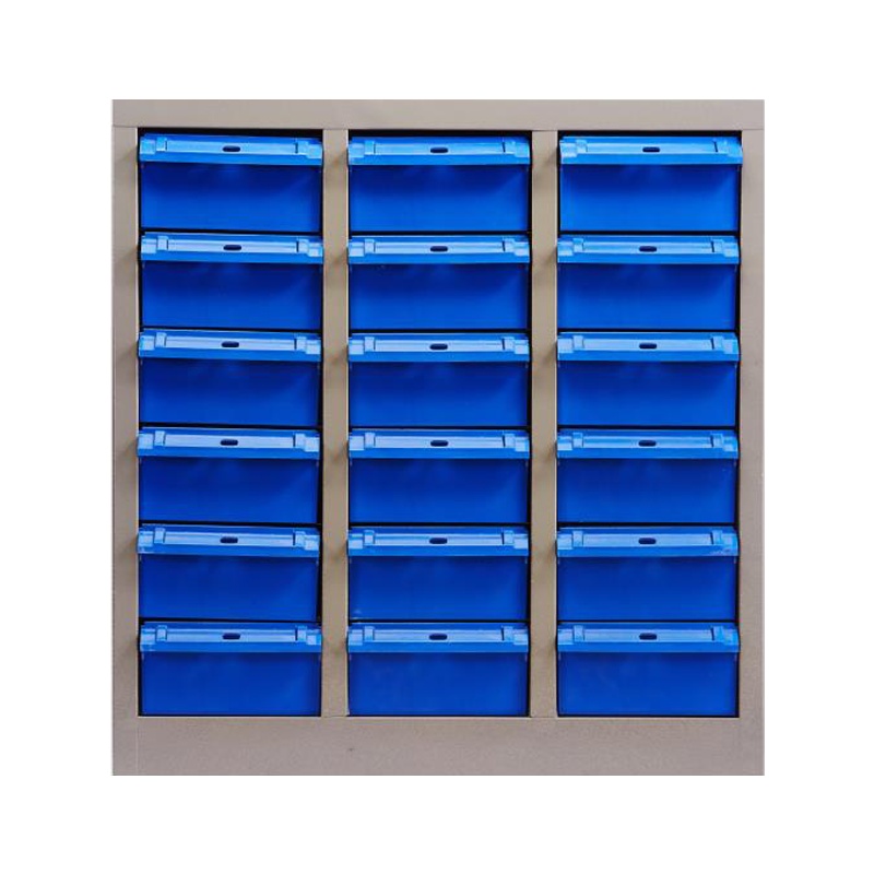 震海 18抽零件柜蓝色大号抽屉五金配件收纳柜零配件收纳柜螺丝元件盒螺丝柜样品物料柜零件柜