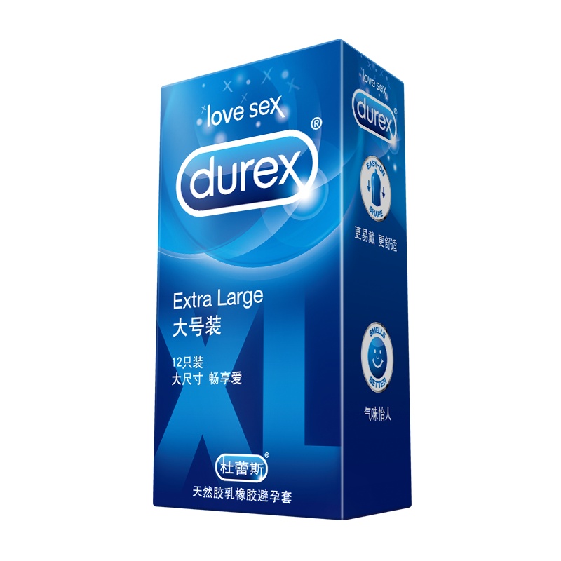 杜蕾斯(Durex) 避孕套 大号12只+草莓果味12只 标准款 安全套套 男用成人情趣型计生用品byt
