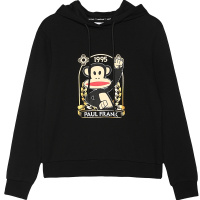 Paul Frank/大嘴猴春秋季新款卫衣女时尚印花连帽宽松潮情侣装