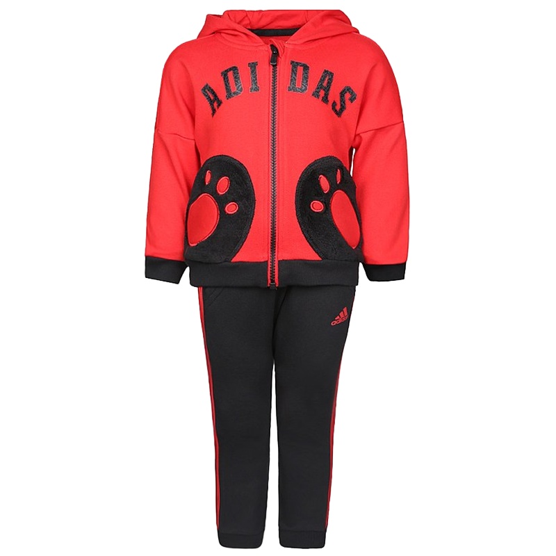ADIDAS KIDS 阿迪达斯儿童 训练婴童长袖针织运动套装 鲜红 CV5359