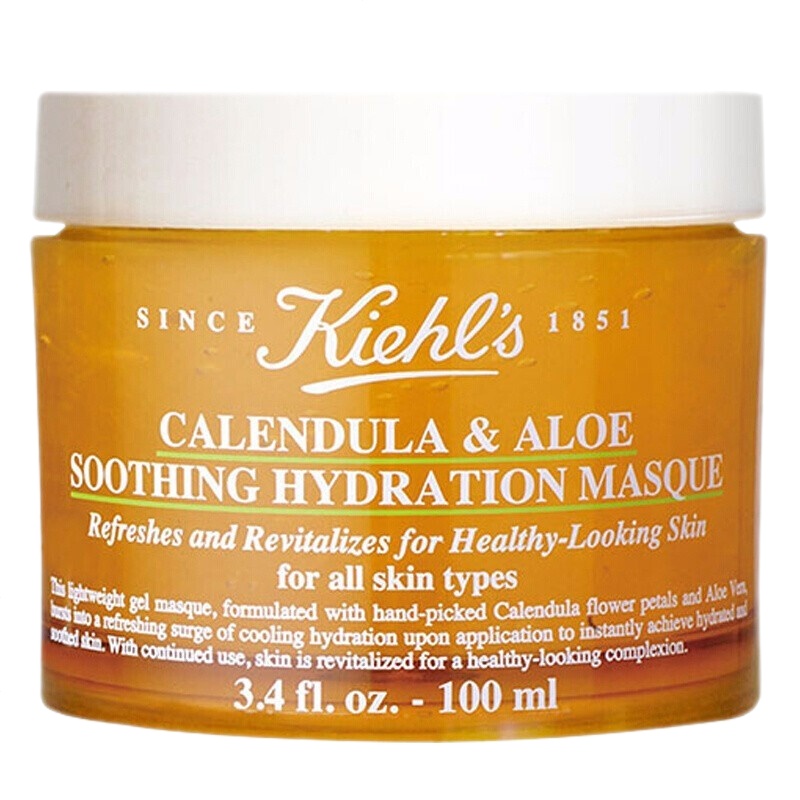 iehl's科颜氏金盏花舒缓保湿面膜 100ml 高保湿免洗面膜晚安面膜 白泥面膜（玻尿酸免洗保湿逾夜保湿修护