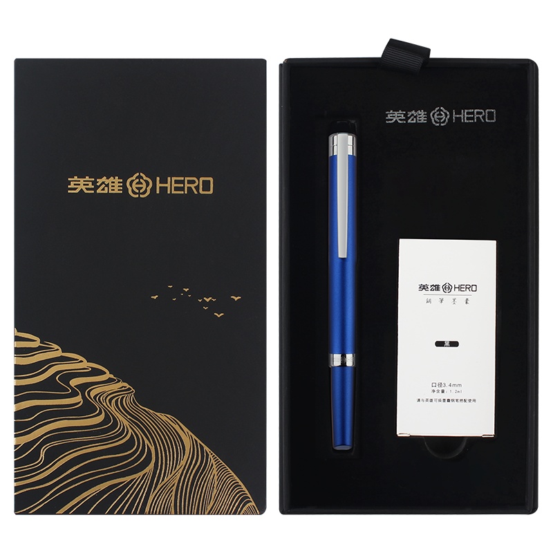 英雄钢笔8203女士钢笔女生用学生练字可替换墨囊墨水铱金笔礼盒套装礼物送礼定制刻字