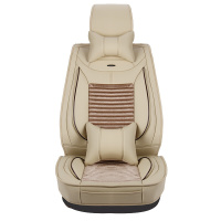 布雷什(BOLISH)五座四季通用汽车坐垫冬季毛绒保暖养生全包围汽车座垫车椅垫车内饰品夏朗豪华款温馨米