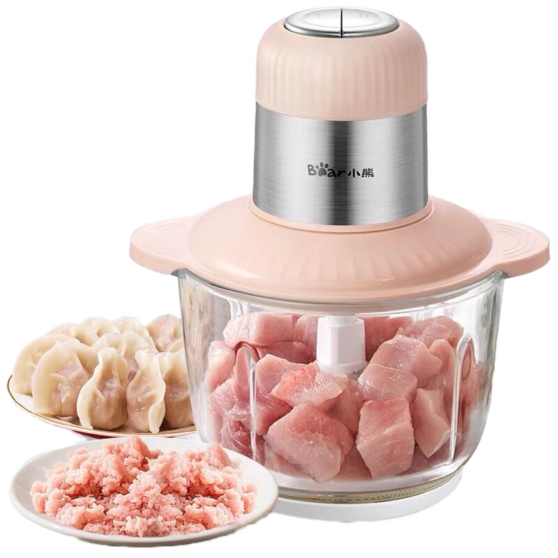 小熊(bear)绞肉机家用电动全自动小型碎菜打饺肉馅蒜泥器辣椒料理搅拌机定制商品