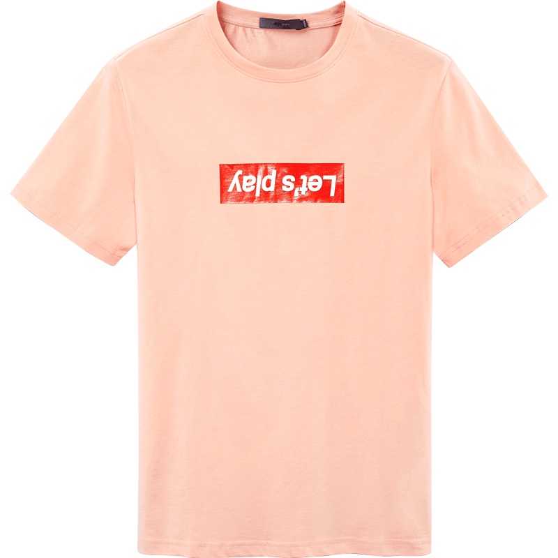 黑鲸字母印花短袖T恤夏季男装休闲圆领上衣男CNTBJ28239A