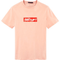 黑鲸字母印花短袖T恤夏季男装休闲圆领上衣男CNTBJ28239A