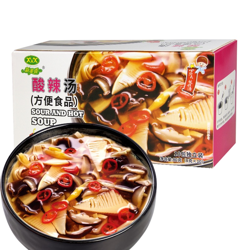 新美香酸辣汤80g 方便速食汤 8g*10袋/盒