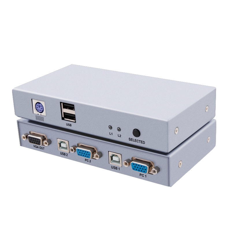 晶华 7016 kvm切换器2口电脑usb鼠标键盘自动切换器二进一出