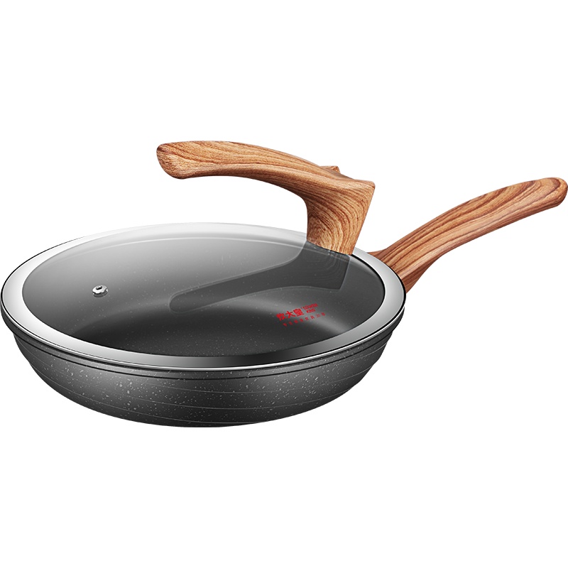 炊大皇(COOKER KING)麦饭石煎锅黑曜石28CMJG28HY 电磁炉通用