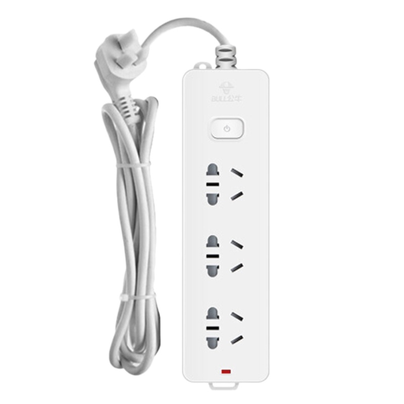 公牛(BULL) GN-212 3位总控全长1.8米新国标插座 插线板 插排 排插 接线板 拖线板