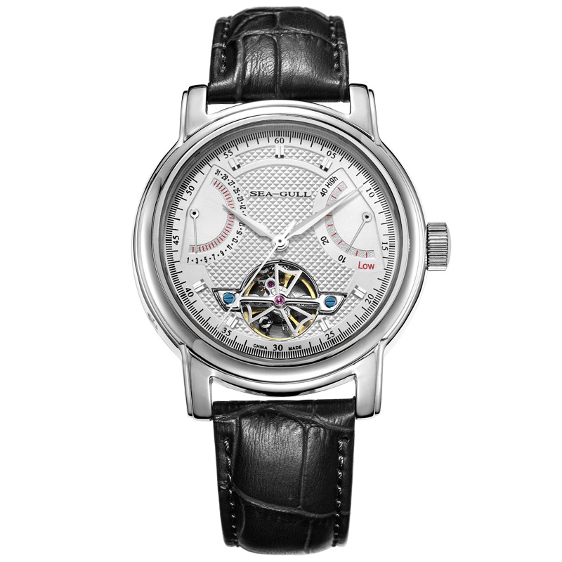 海鸥表(SEAGULL)男士 飞轮多功能镂空男表商务休闲 自动机械表 D819.626