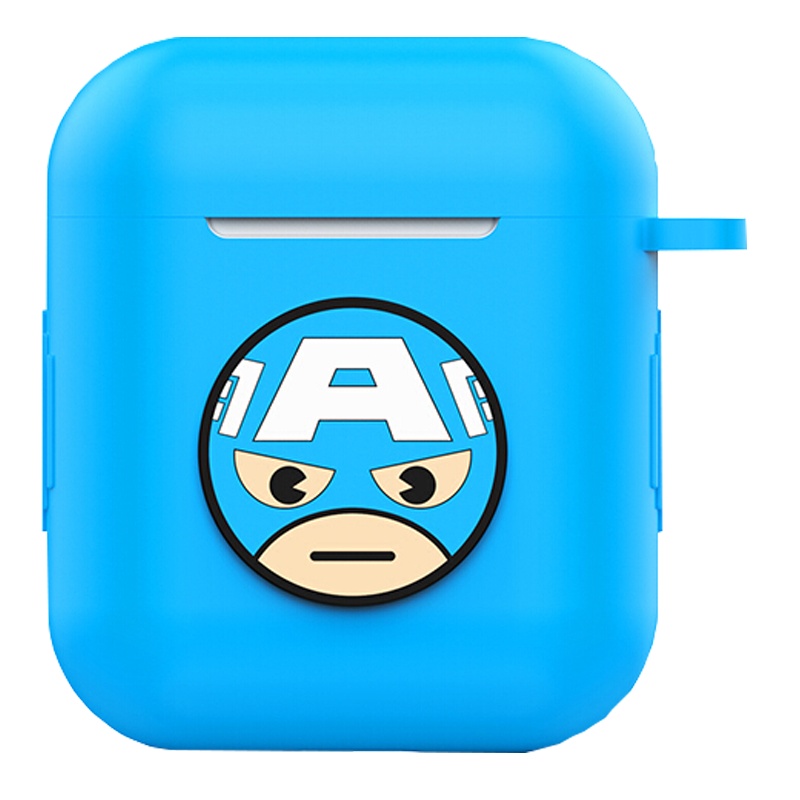 ESCASE 苹果耳机保护套 airpods1/2代 苹果无线蓝牙硅胶壳 潮牌创意收纳盒男女款 卡通可爱漫威正版美国队长