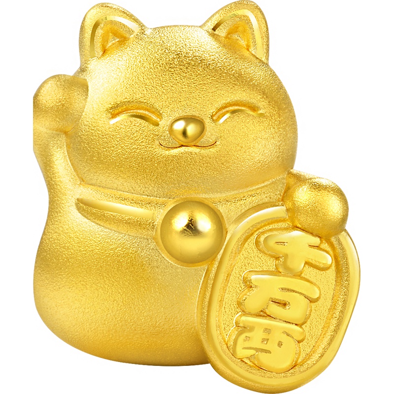 周生生(CHOWSANGSANG)黄金(足金)Charme串珠系列招财猫转运珠 89164C 定价