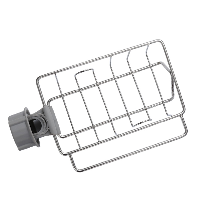 四季沐歌(MICOE)不锈钢厨房收纳神器水龙头沥水置物架卡扣式水槽淋浴杆收纳架