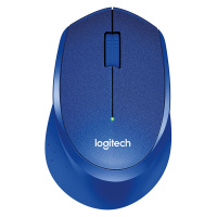 罗技(Logitech)M330 无线静音鼠标 降噪设计 光电USB微型接收器 办公家用笔记本便携台式机电脑鼠标 蓝色