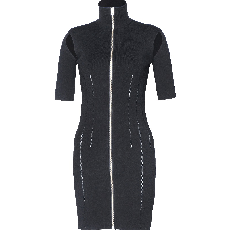 MCQ ALEXANDER MCQUEEN设计师品牌女装 女士修身短袖针织连衣裙