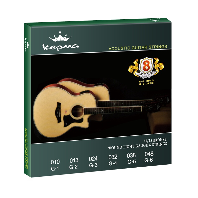 kepma卡普马KQ01卡马卡农民谣吉他磷青铜琴弦 8根装 多送1弦3弦011-052