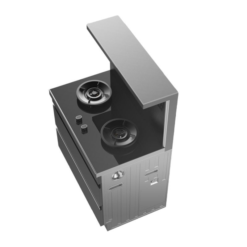 美的 JJZT/Y-90D14-G 17大吸力烟灶联动集成灶 烟灶消三件套一体灶