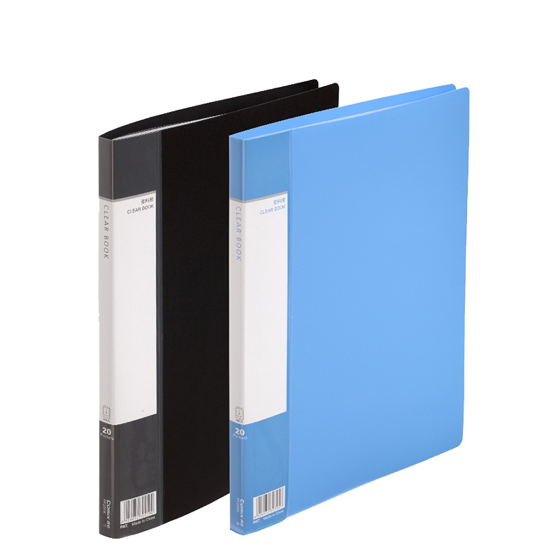 齐心 COMIX PF30AK 资料册 A4 30袋 黑/蓝(起订量不足12个不发货)