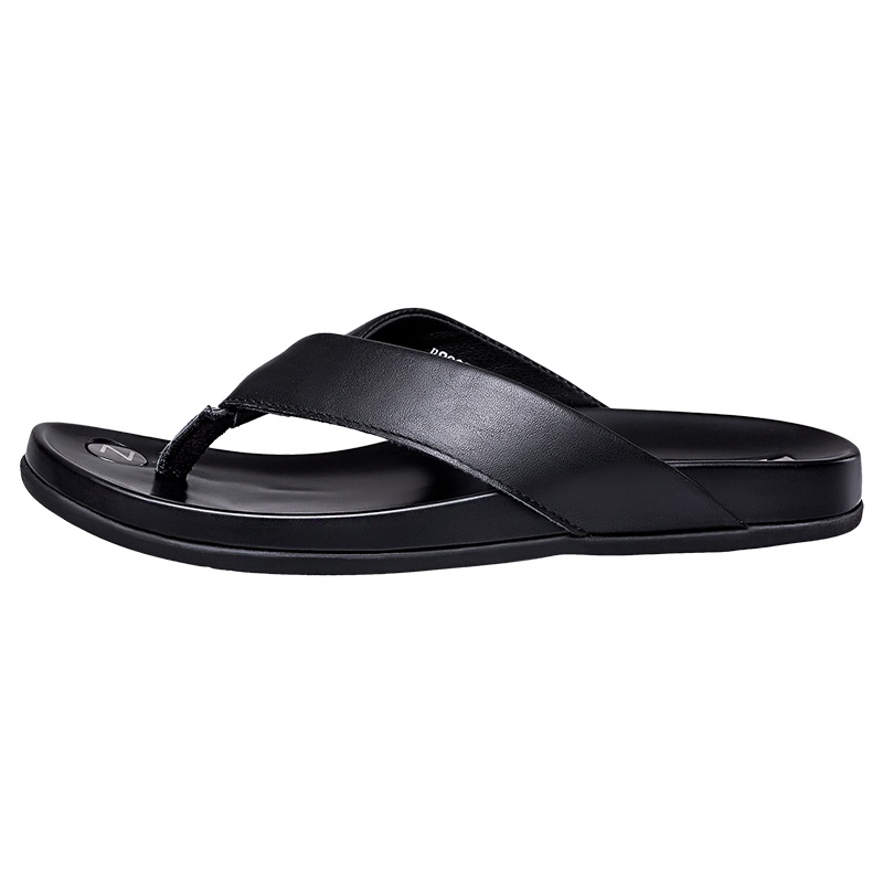 零度尚品(ZERO)拖鞋 男夏季真皮人字拖时尚潮流百搭休闲凉拖鞋 R82085