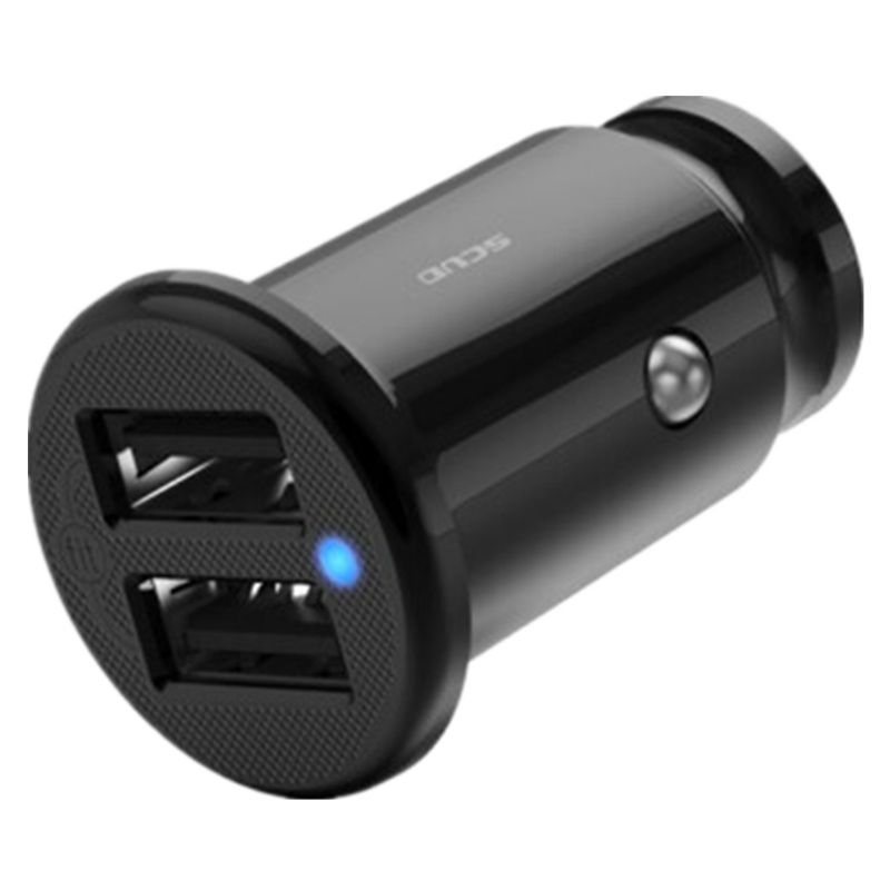 飞毛腿（SCUD）SC-C211车载手机充电器 汽车车充 一拖二插头 USB 汽车用华为 苹果手机快充