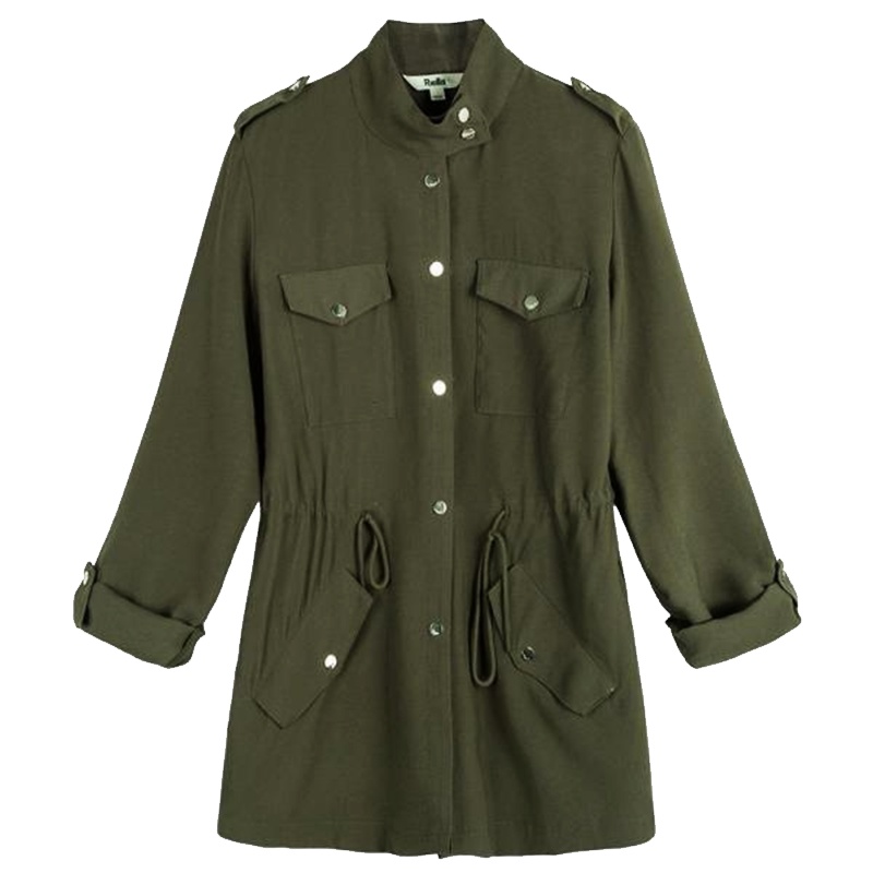 【热卖】中长款夹克外套女2019春季新款韩版百搭学生bf工装风宽松原宿上衣20011629