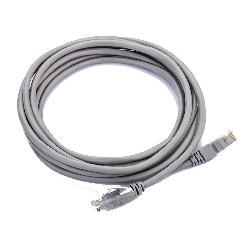 晶华 高速超六类通用家用网线 灰色 5米 6类电脑顶顶盒路由通用网线跳线