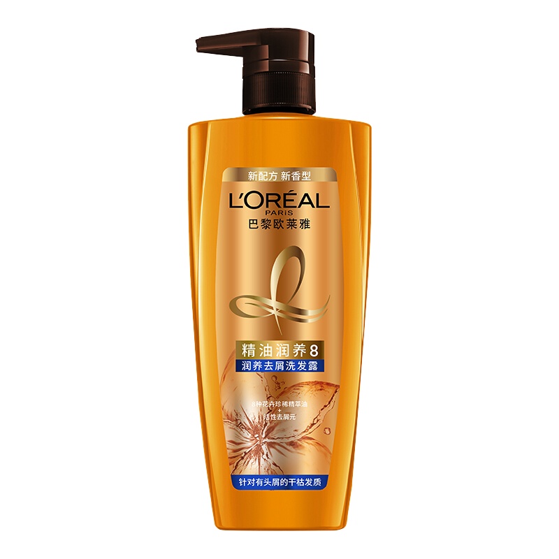 欧莱雅(LOREAL)精油润养去屑洗发水700ml 深层滋养干枯补水洗发露