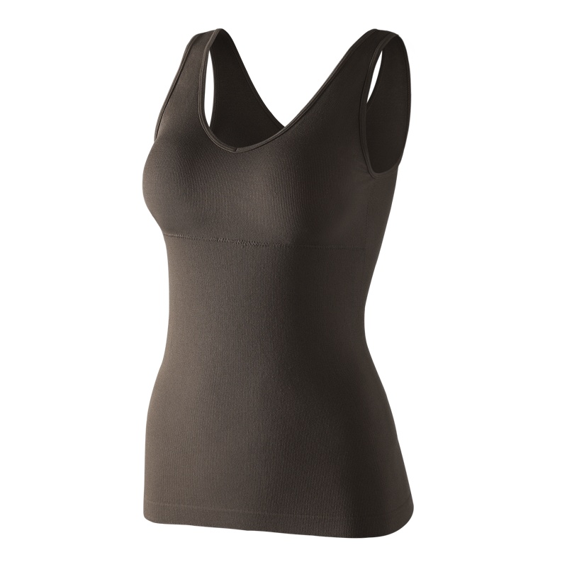 俞兆林春秋季保暖内衣女无钢圈可拆卸文胸简约纯色无缝V领打底吊带