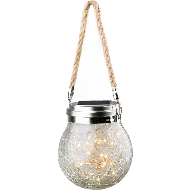 ALWIL爱惟太阳能户外庭院灯裂纹玻璃装饰小夜灯室外防水阳台灯花园氛围吊灯