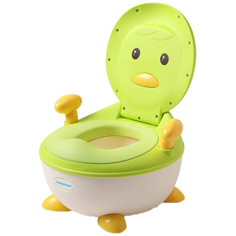 世纪宝贝(babyhood)企鹅坐便器升级款 BH-113B 绿色 儿童男女宝宝小便盆尿壶1-3-6岁卡通小孩马桶