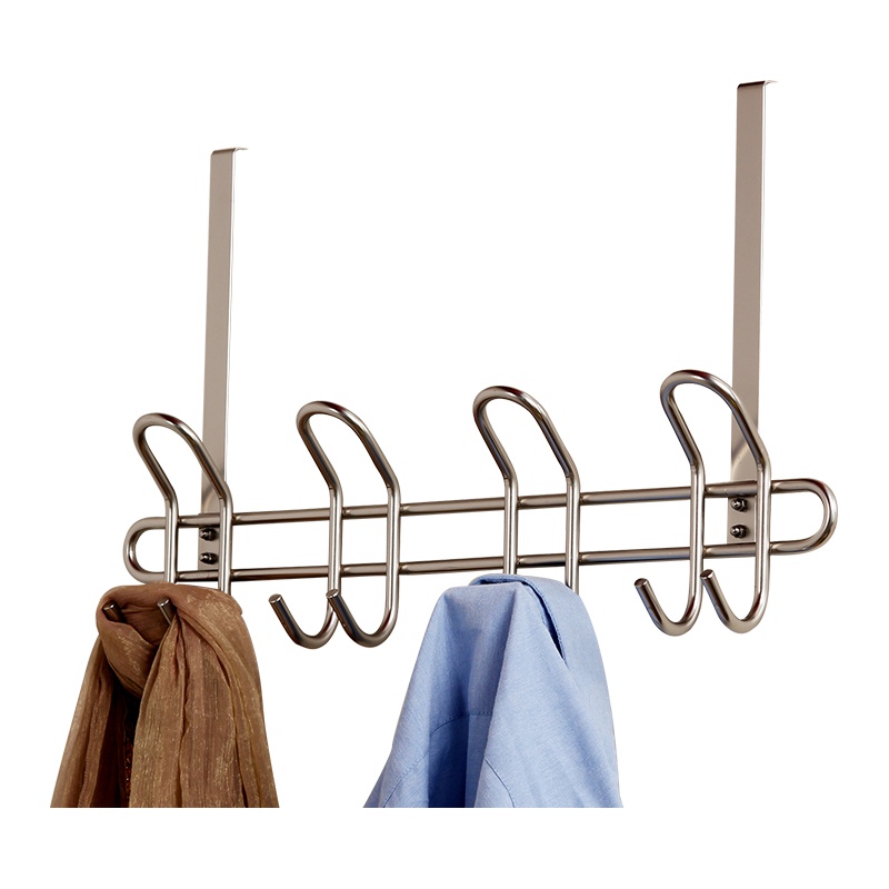 欧润哲(ORANGE) 加粗简约门后衣帽挂钩实心双排钩门背免钉包包衣服无痕挂勾挂衣架107208