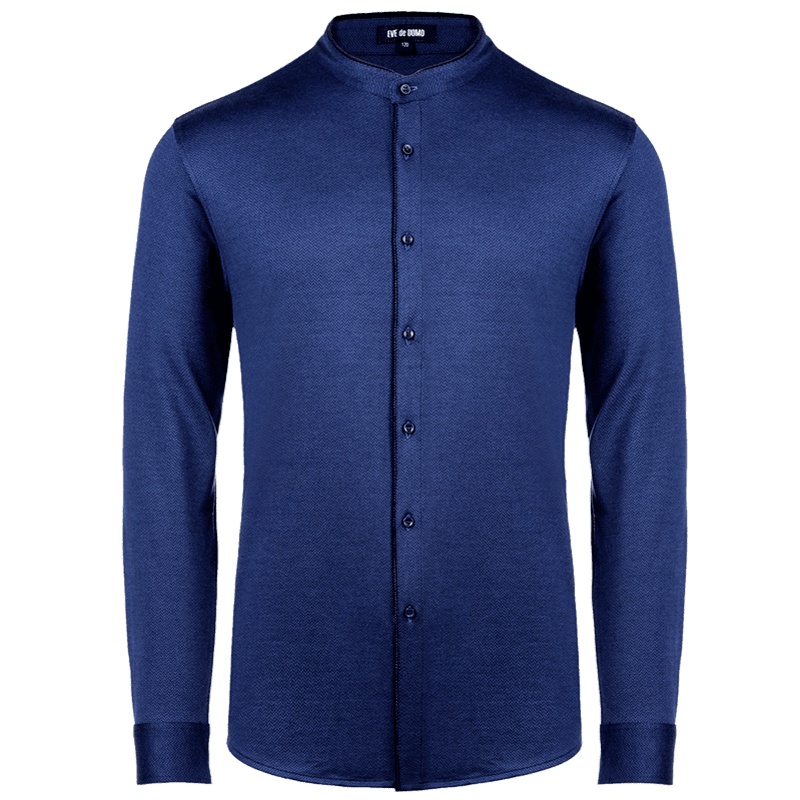 依文秋季新款长袖T恤丝光面料羊毛舒适长袖上衣水晶扣T恤