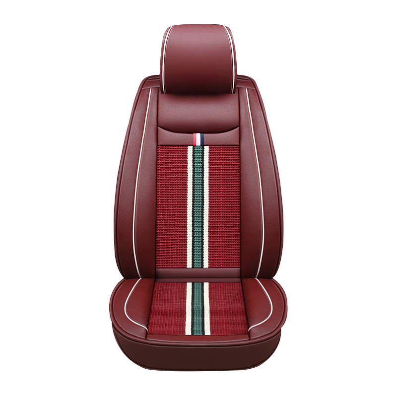 布雷什(BOLISH)五座四季通用汽车坐垫全包围夏季冰丝凉垫朗逸迈腾轩逸天籁皮革车座套车内饰品标准款拉菲红