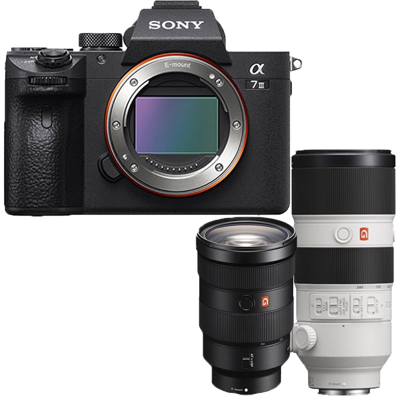 索尼(SONY)ILCE A7M3(24-70 F2.8+70-200 F2.8 )数码微单相机 双镜头套装 全画幅微单数码相机(约2420万有效像素 4K视频