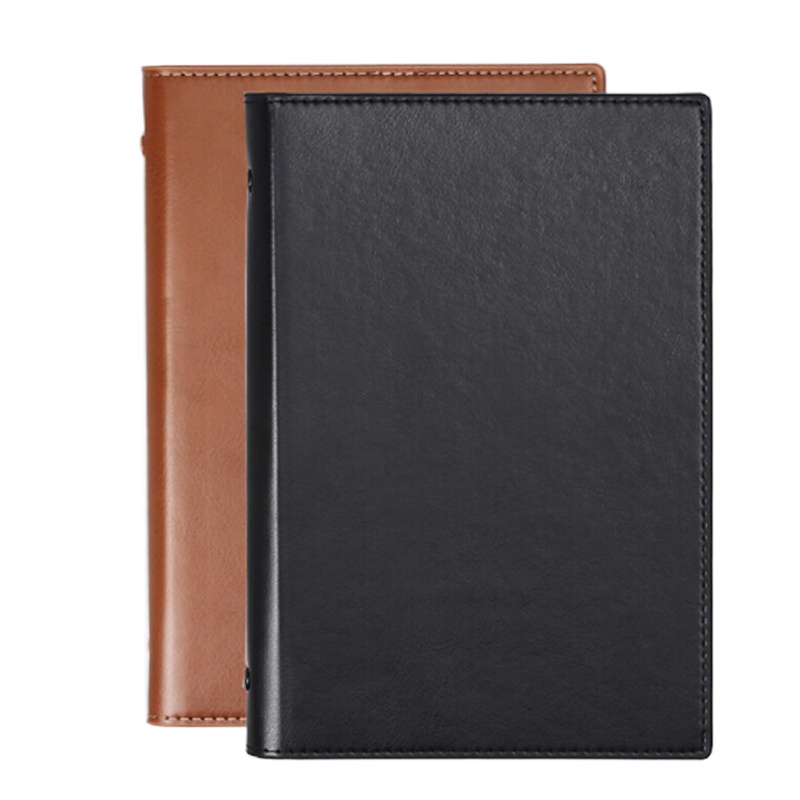 得力B5搭扣皮面笔记本(黑色)173*247mm