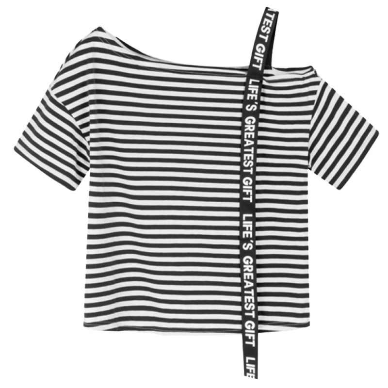 【专柜同款】拉夏贝尔夏款短针织TEE短袖女式T恤10016162