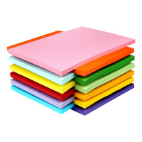 得力(deli) A4彩色复印纸7391(80g)办公打印用纸 5包装(100张/包)深蓝色