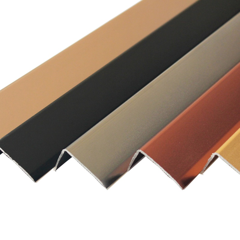 玫瑰金直角条加厚磨砂地板收边压条7字形条L形条铝合金金属大小直角地板扣条压边条