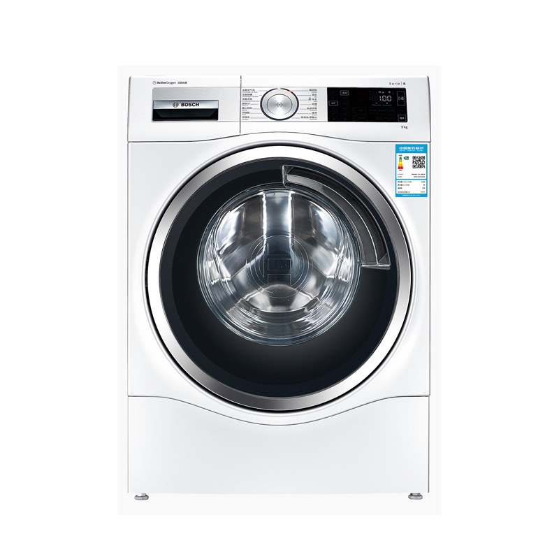 博世(BOSCH) 9公斤变频家用全自动滚筒洗衣机 1400转一级能效 活氧除菌 五维洁净 WGC344B00W