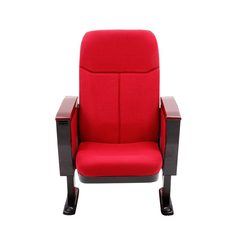 鑫金虎 办公家具简约现代礼堂椅豪华实木剧院椅带写字板连排会议椅报告厅家庭电影院座椅子