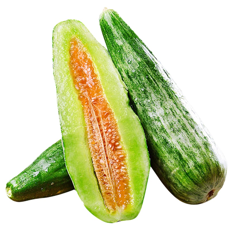 冠町 山东博洋61号羊角蜜甜瓜 带箱5斤装约4-6根