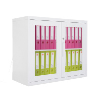 贞合 760高玻璃开门文件柜铁皮柜办公柜子