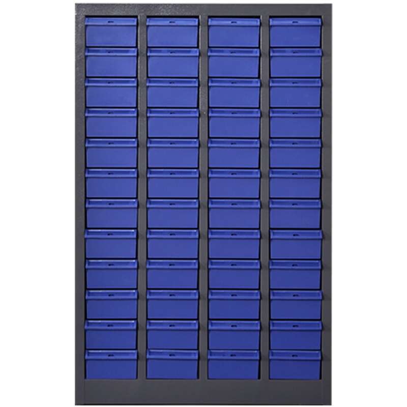 三圣 办公家具零件柜文件收纳柜配件零件收纳柜元件盒收纳盒蓝色 48抽