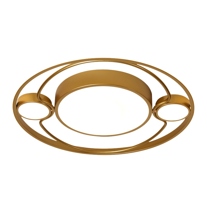 七只蚂蚁 2020北欧LED卧室吸顶灯圆形马卡龙金色2020年新款现代简约客厅灯轻奢大气卧室吸顶灯北欧家用卧室灯具PY