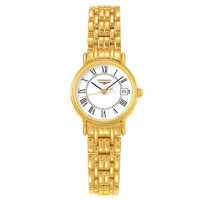 浪琴(Longines) 手表女表瑰丽系列石英表女精钢腕表 L4.319.2.11.8 金色白盘罗马23mm